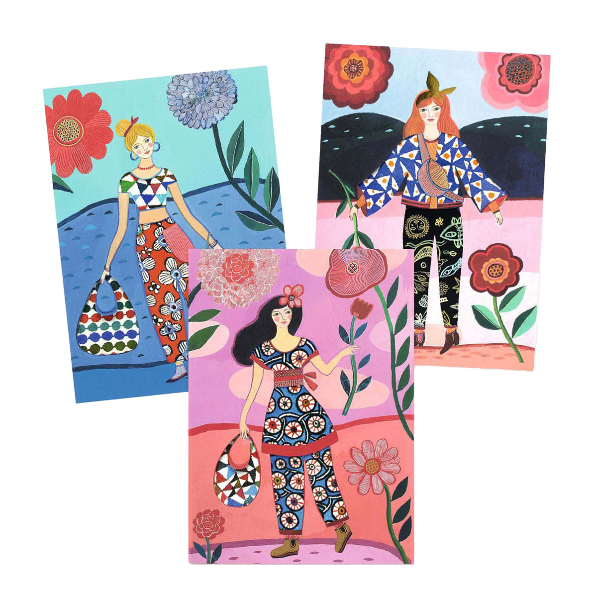 Djeco Mode Collages met 8 Kaarten