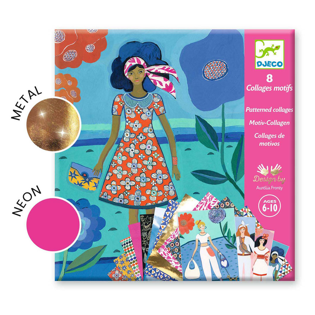Djeco Mode Collages met 8 Kaarten