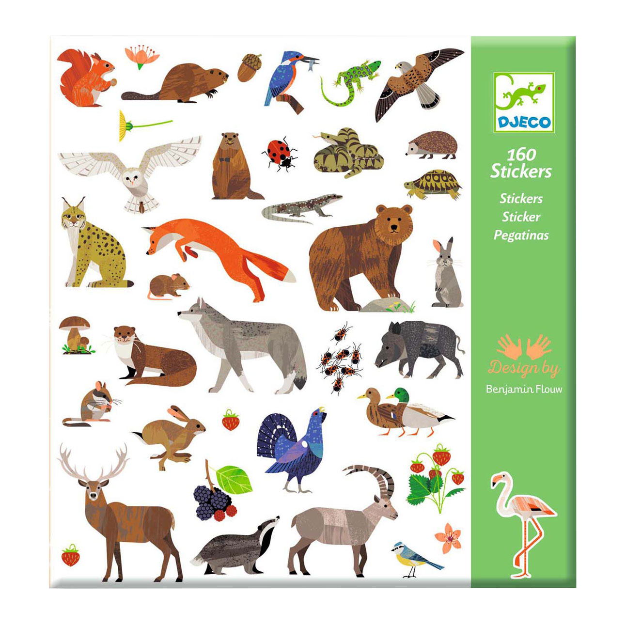 Djeco Sticker Waldtiere - 160 Sticker