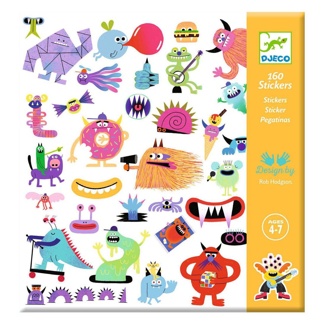 Stickers Djeco Monstres - 160 Stickers