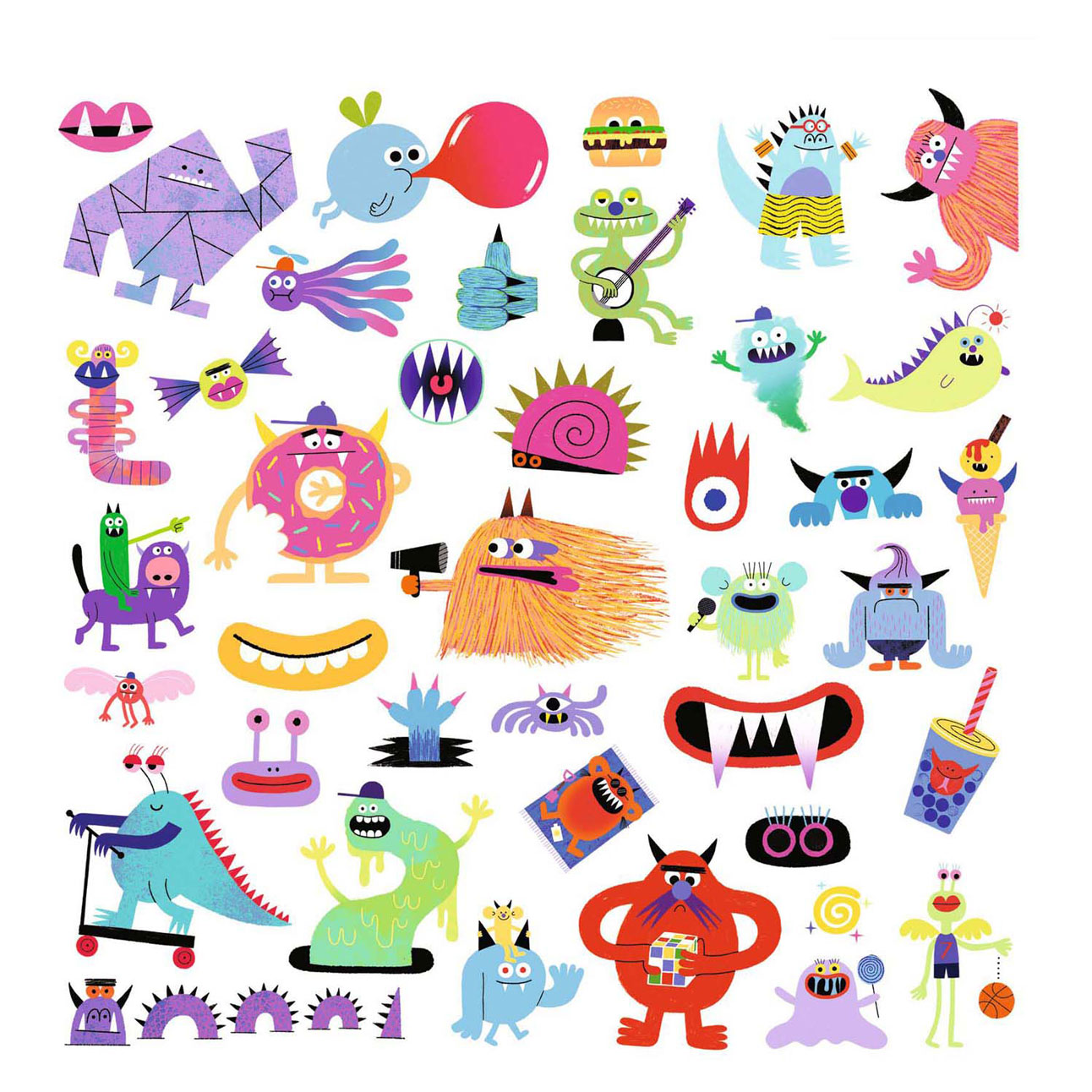 Stickers Djeco Monstres - 160 Stickers