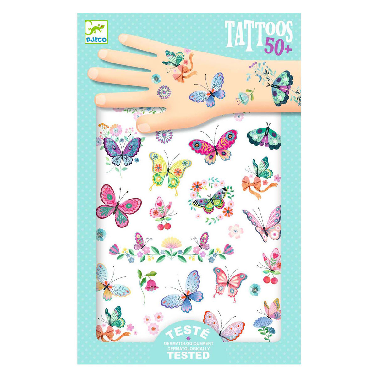 Djeco Tattoo Vlinders - 2 Vellen