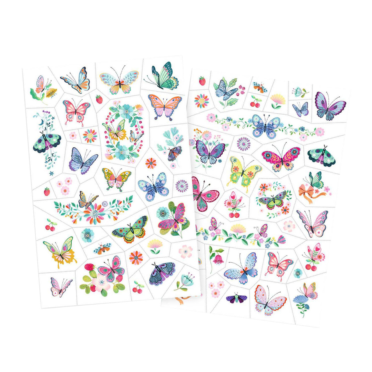 Djeco Tattoo Vlinders - 2 Vellen