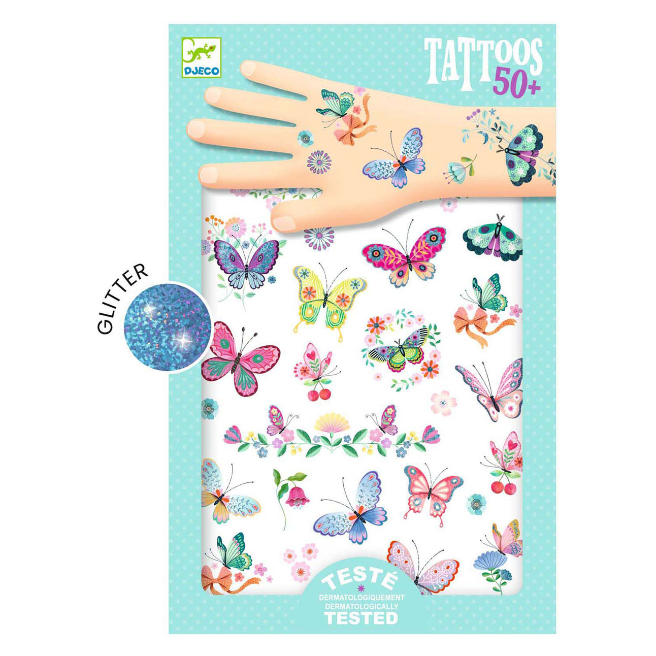 Djeco Tattoo Vlinders - 2 Vellen