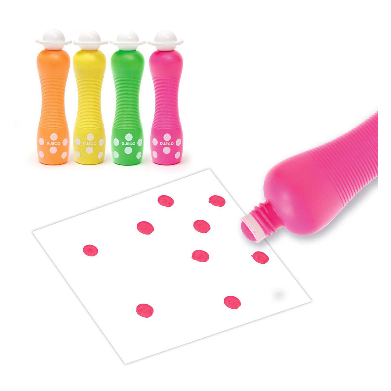 Djeco Fluoreszierende Punktmarker - 4er-Set