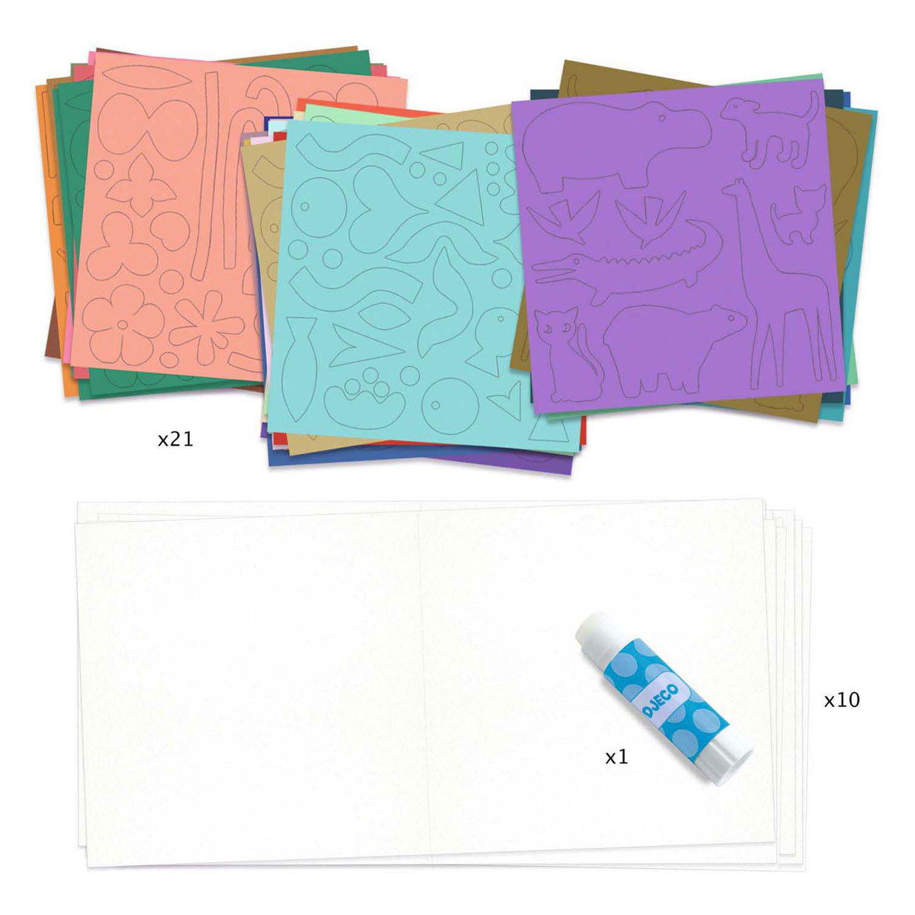 Djeco Knutselset Plak-activiteit - 42 Kleuren