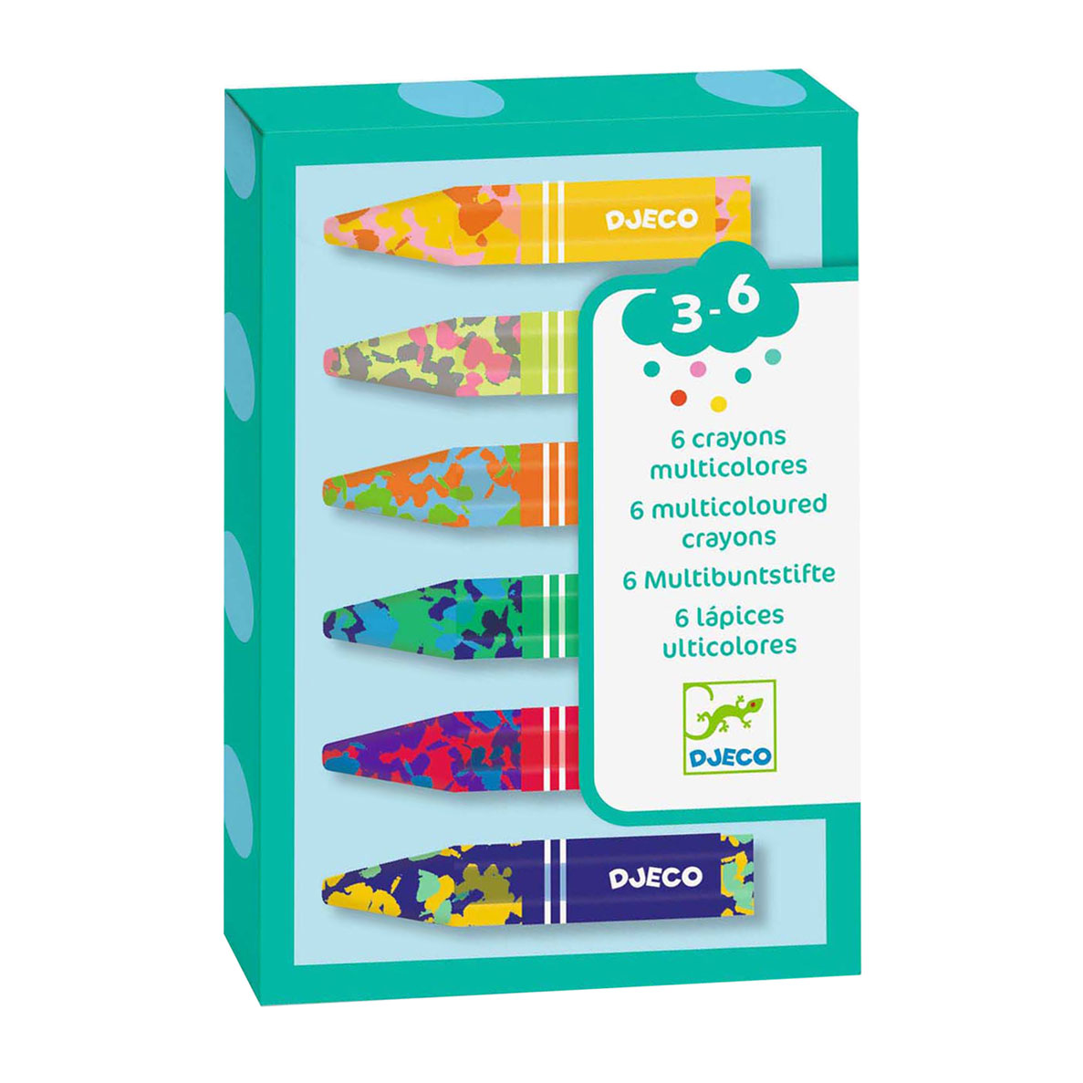 Djeco Gekleurde Waskrijtjes - 6st.