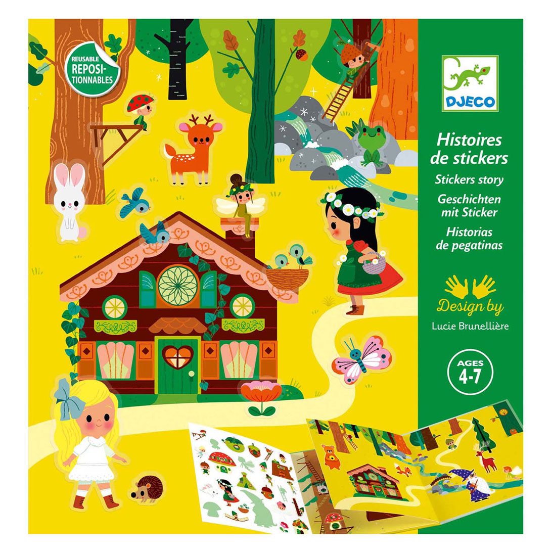 Djeco Verhalenboek met Stickers - The Magical Forest