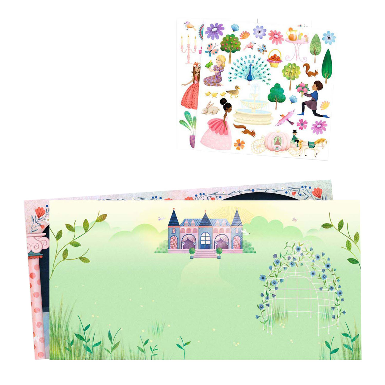 Djeco Verhalenboek met Stickers - Life in the Castle