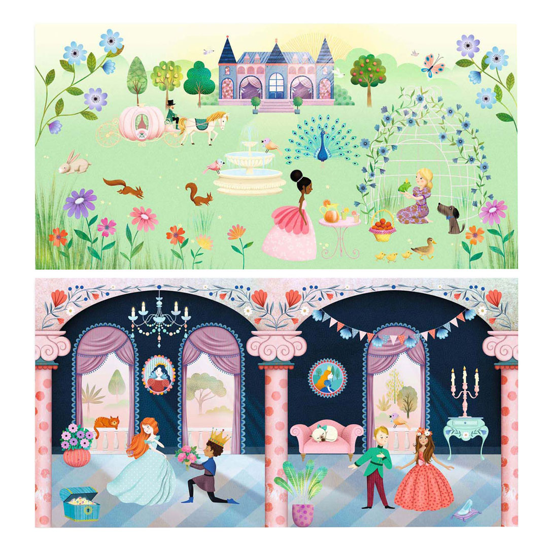 Djeco Verhalenboek met Stickers - Life in the Castle