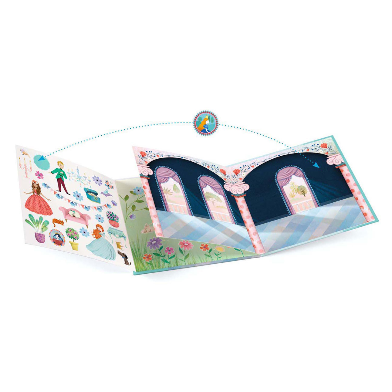 Djeco Verhalenboek met Stickers - Life in the Castle