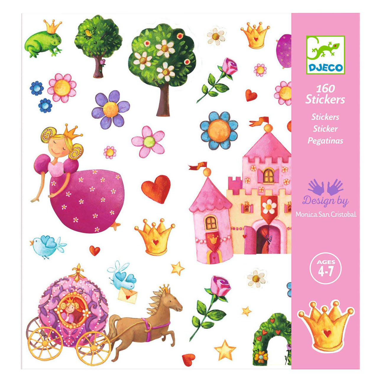 Djeco Boekje Stickers Prinses Marguerite - 160dlg.