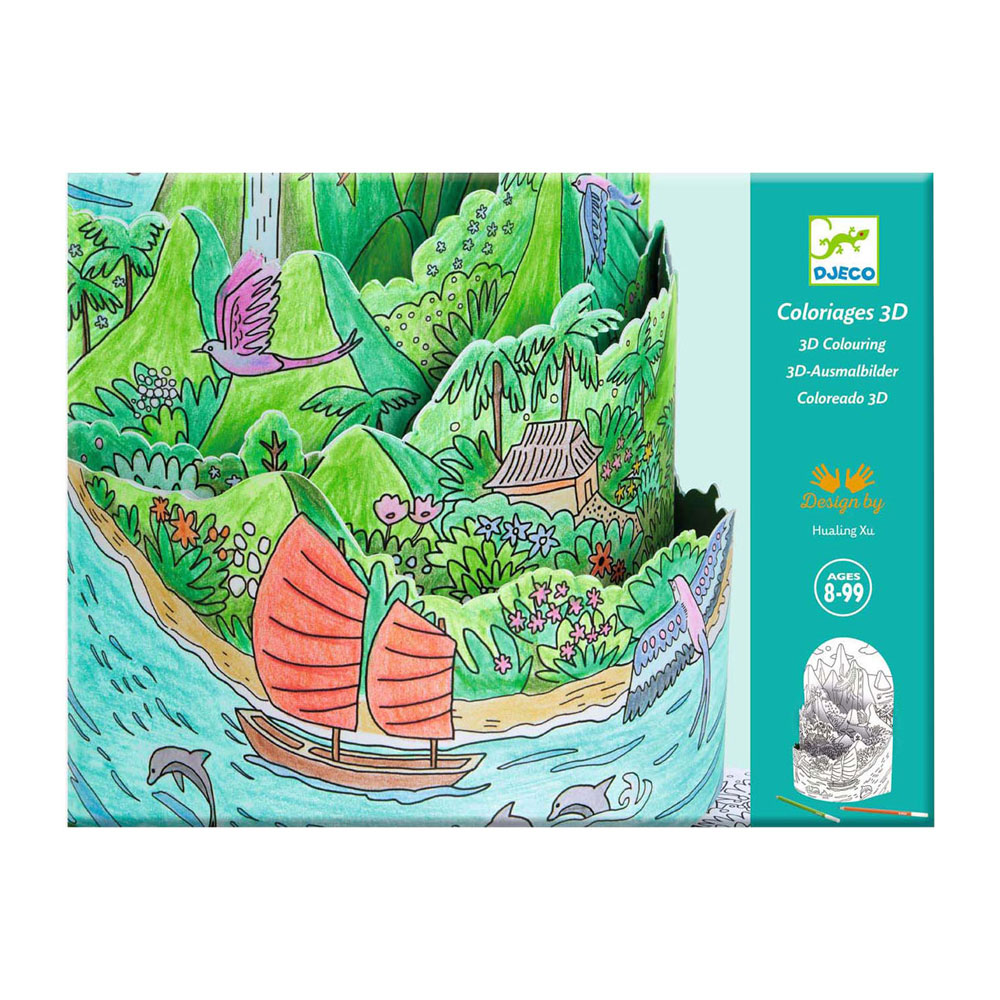 Djeco 3D Kleurplaat Eiland