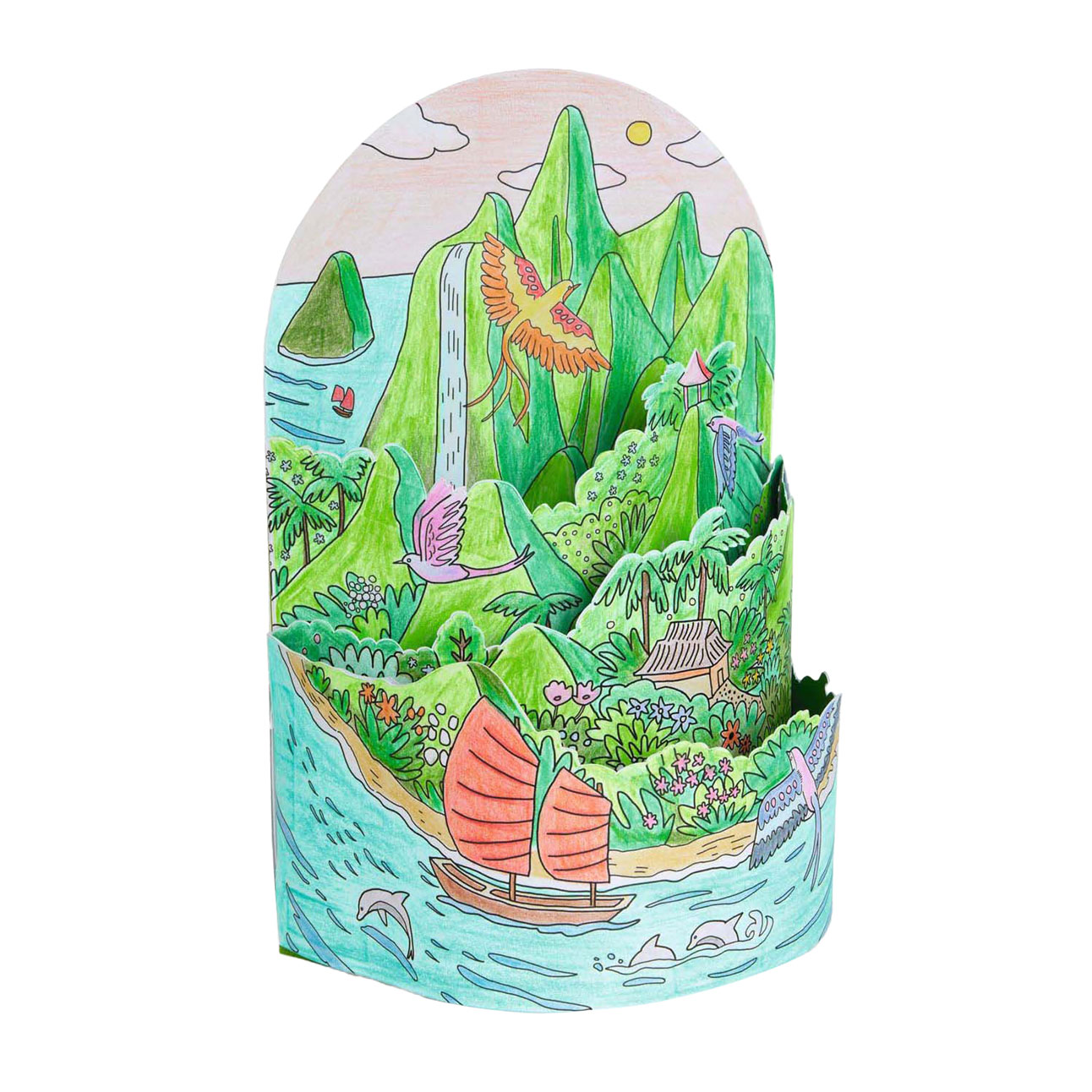 Djeco 3D Kleurplaat Eiland