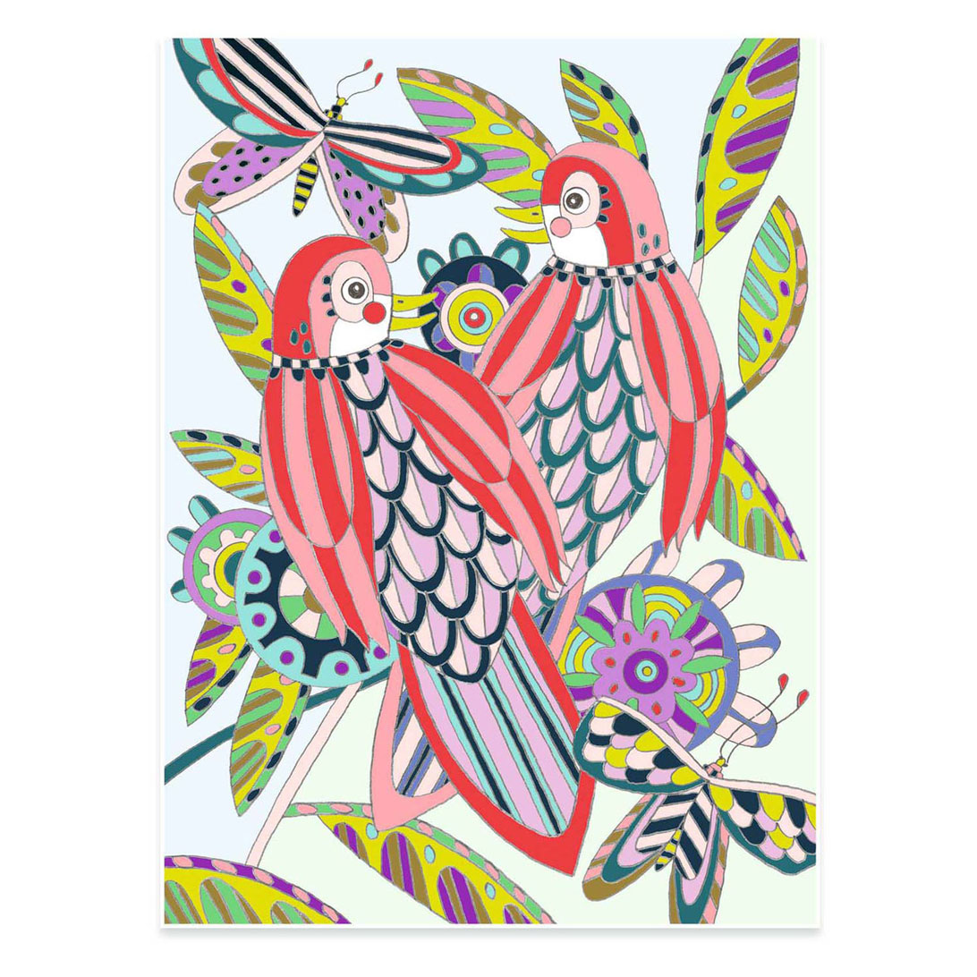 Djeco Kleurplaten Vogels