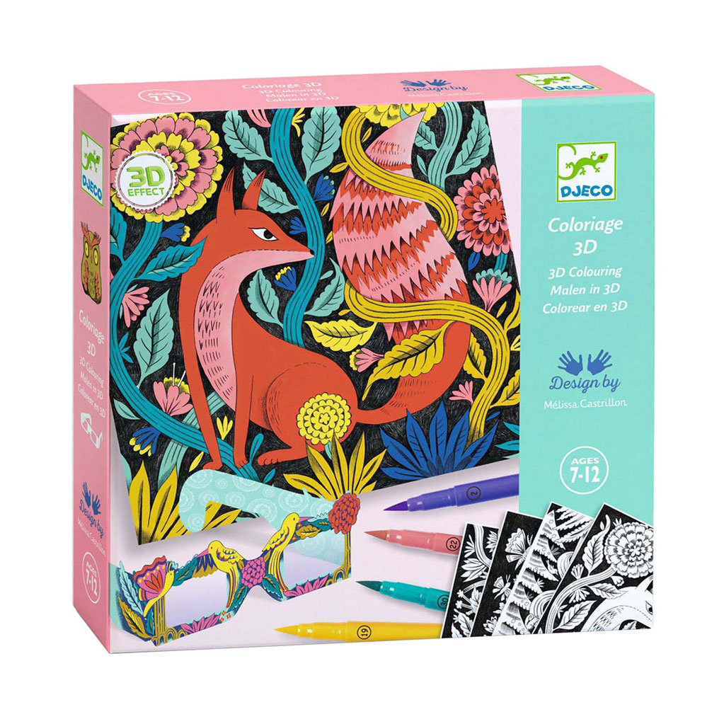 Djeco Kleuren met 3D-effect - Fantasy Forest