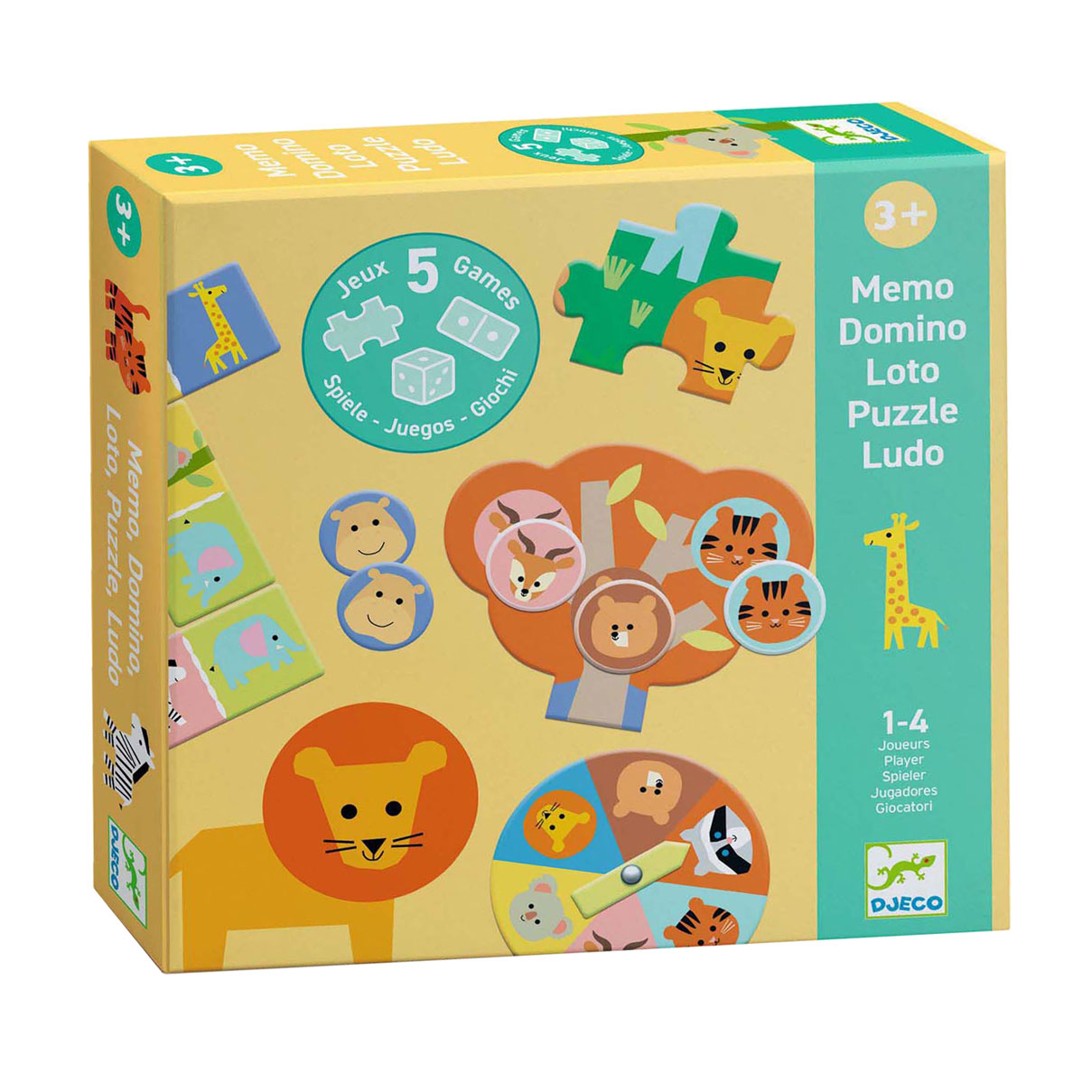 Djeco 5 Educatieve Spellen Dieren