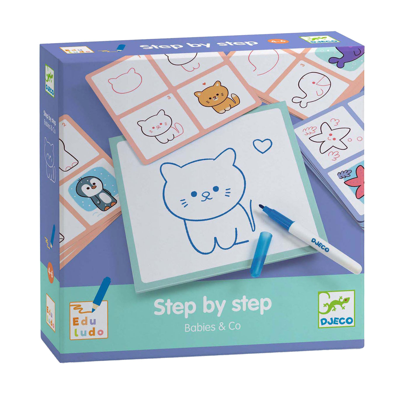 Djeco Tekenkaarten Babydieren