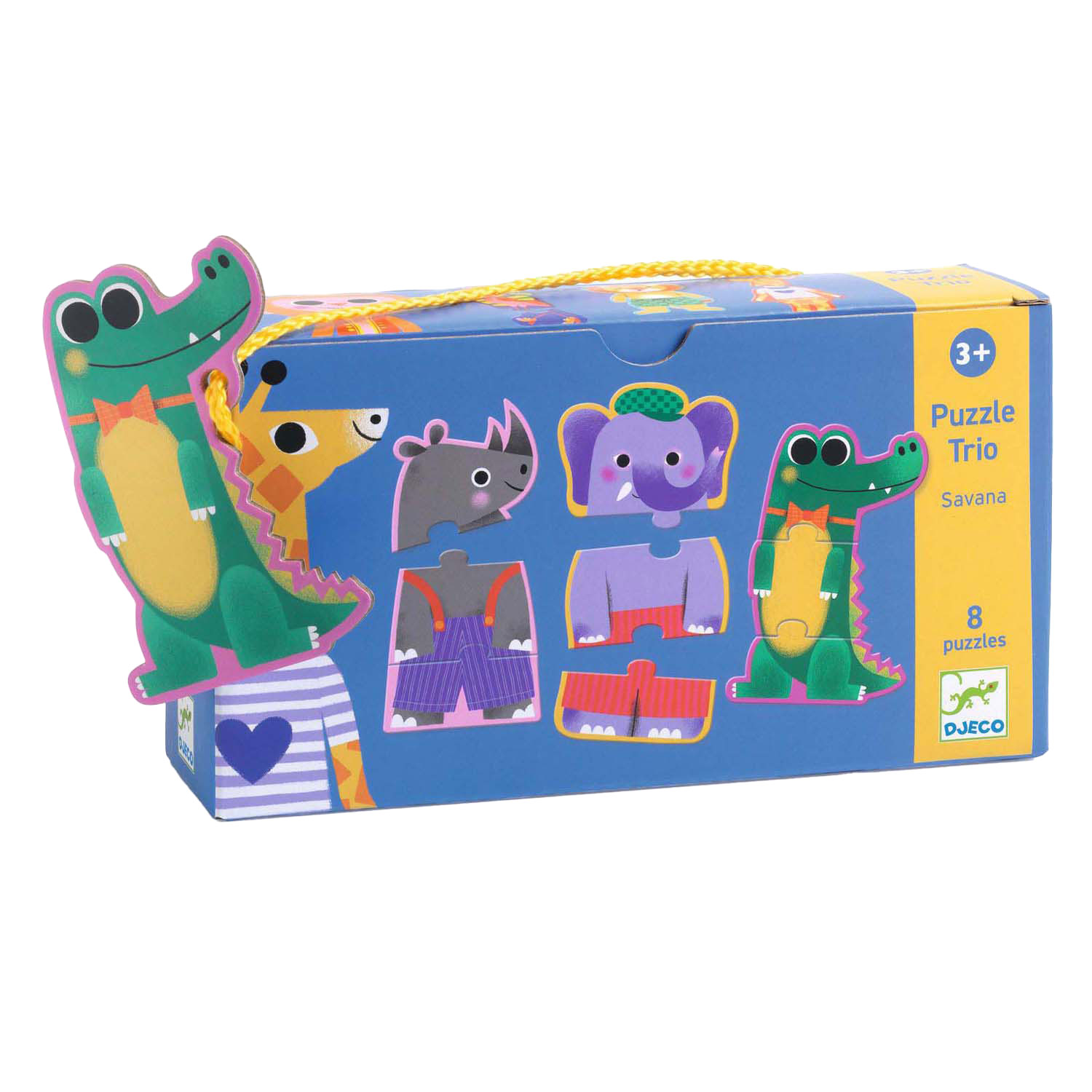 Djeco Trio-puzzel Savanna - 8 Puzzels