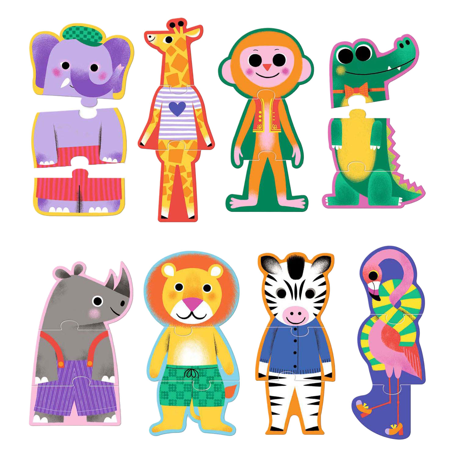 Djeco Trio-puzzel Savanna - 8 Puzzels