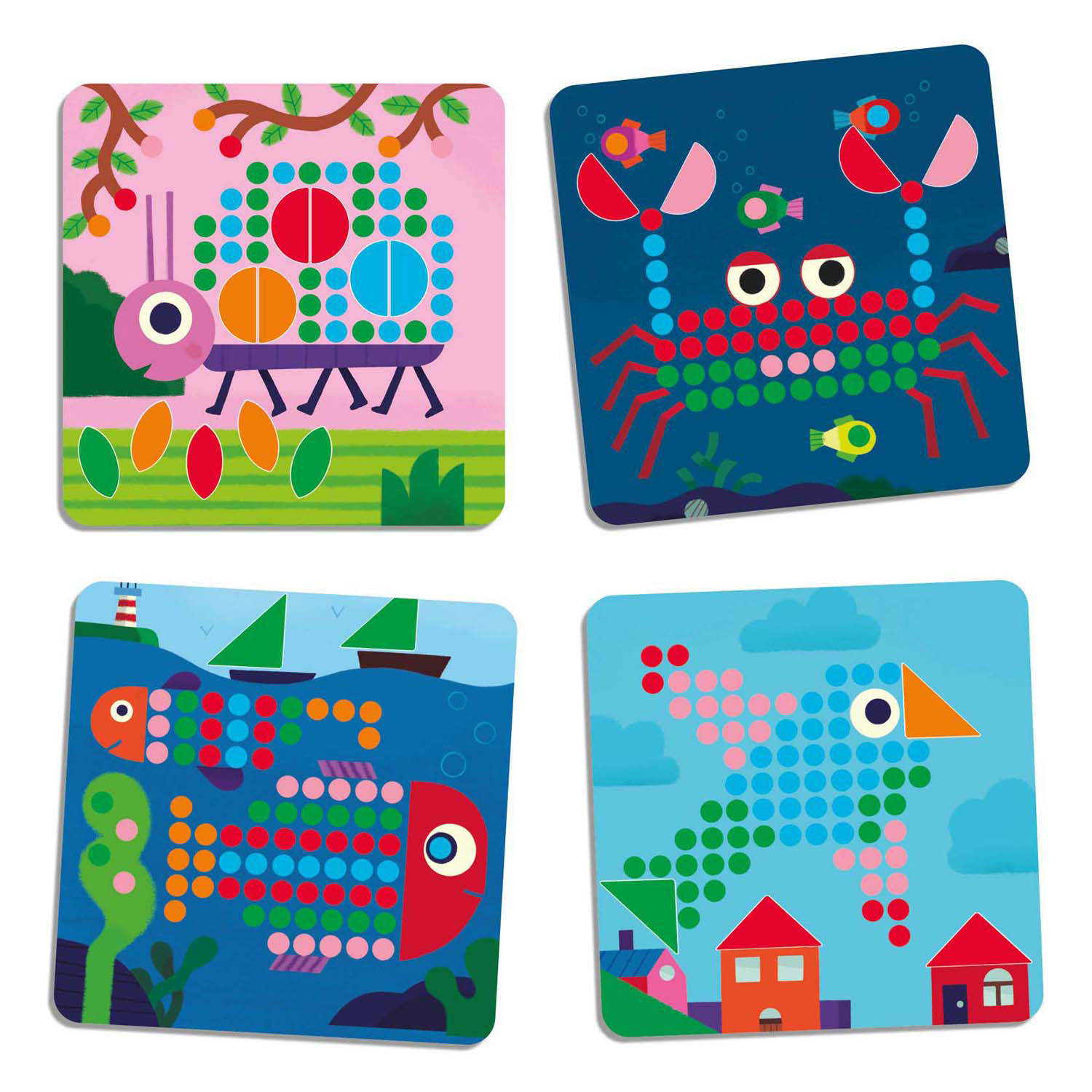 Djeco Mozaiekspel met 8  Plaatjes