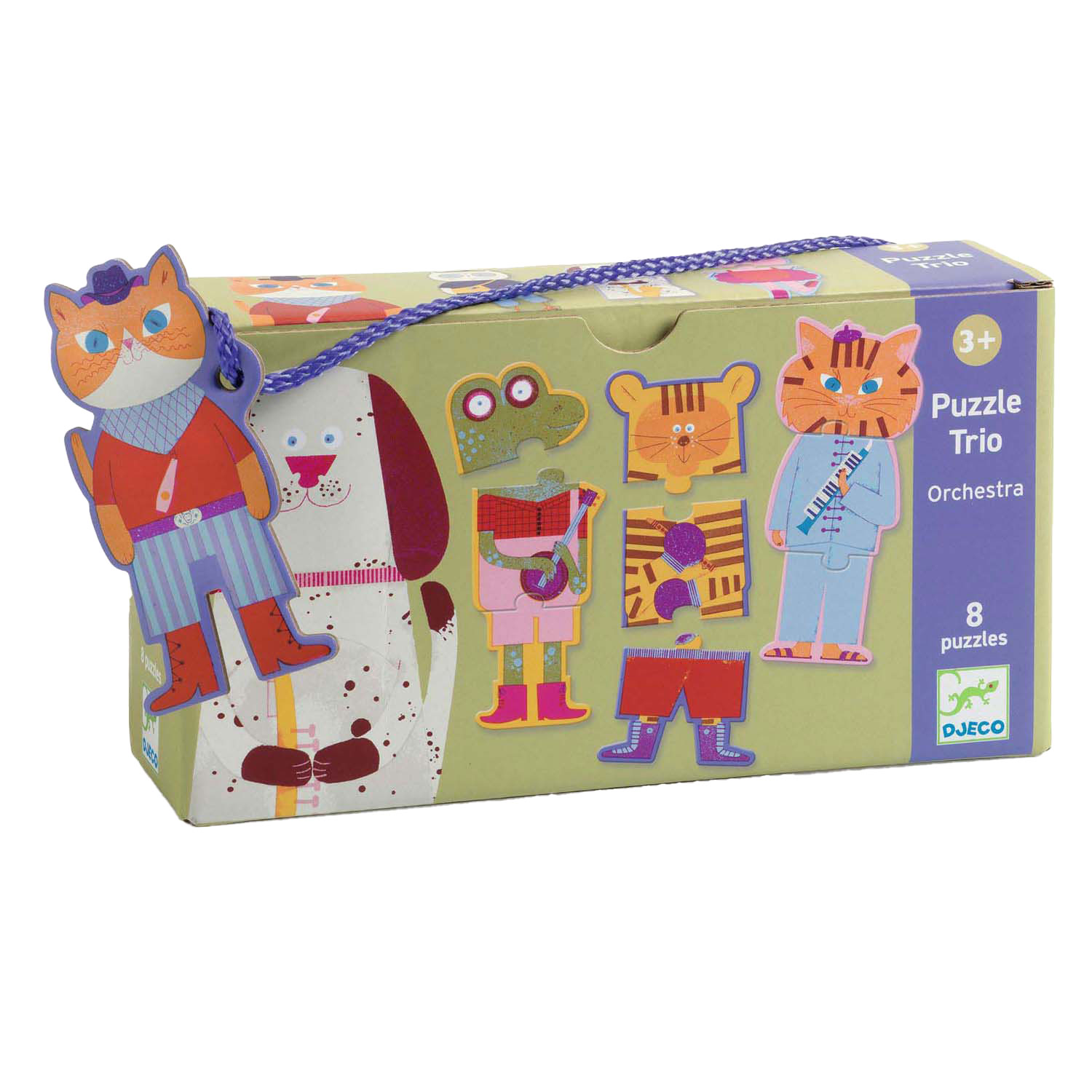 Djeco Trio-puzzel Dieren - 8 Puzzels