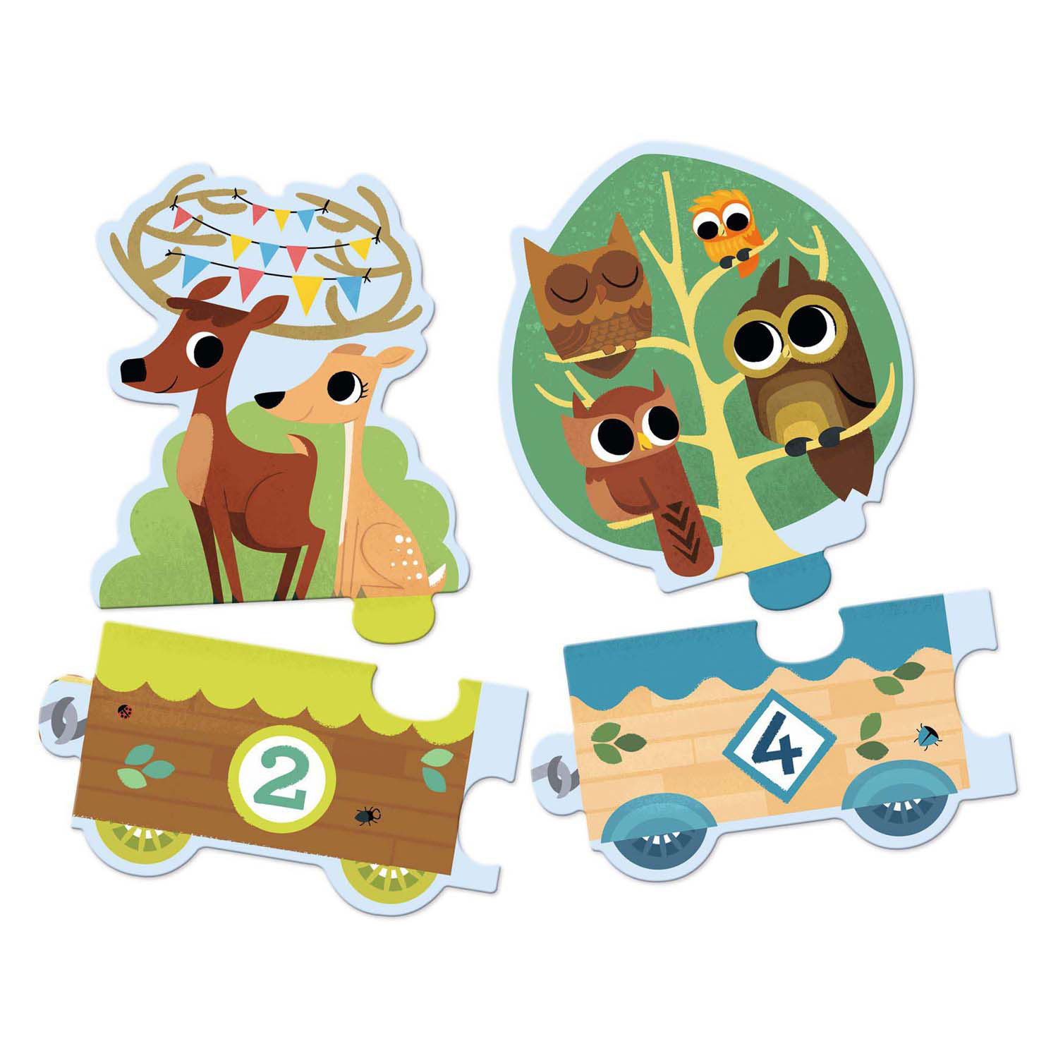 Djeco Puzzelverhaal Bosdieren - 20st. 