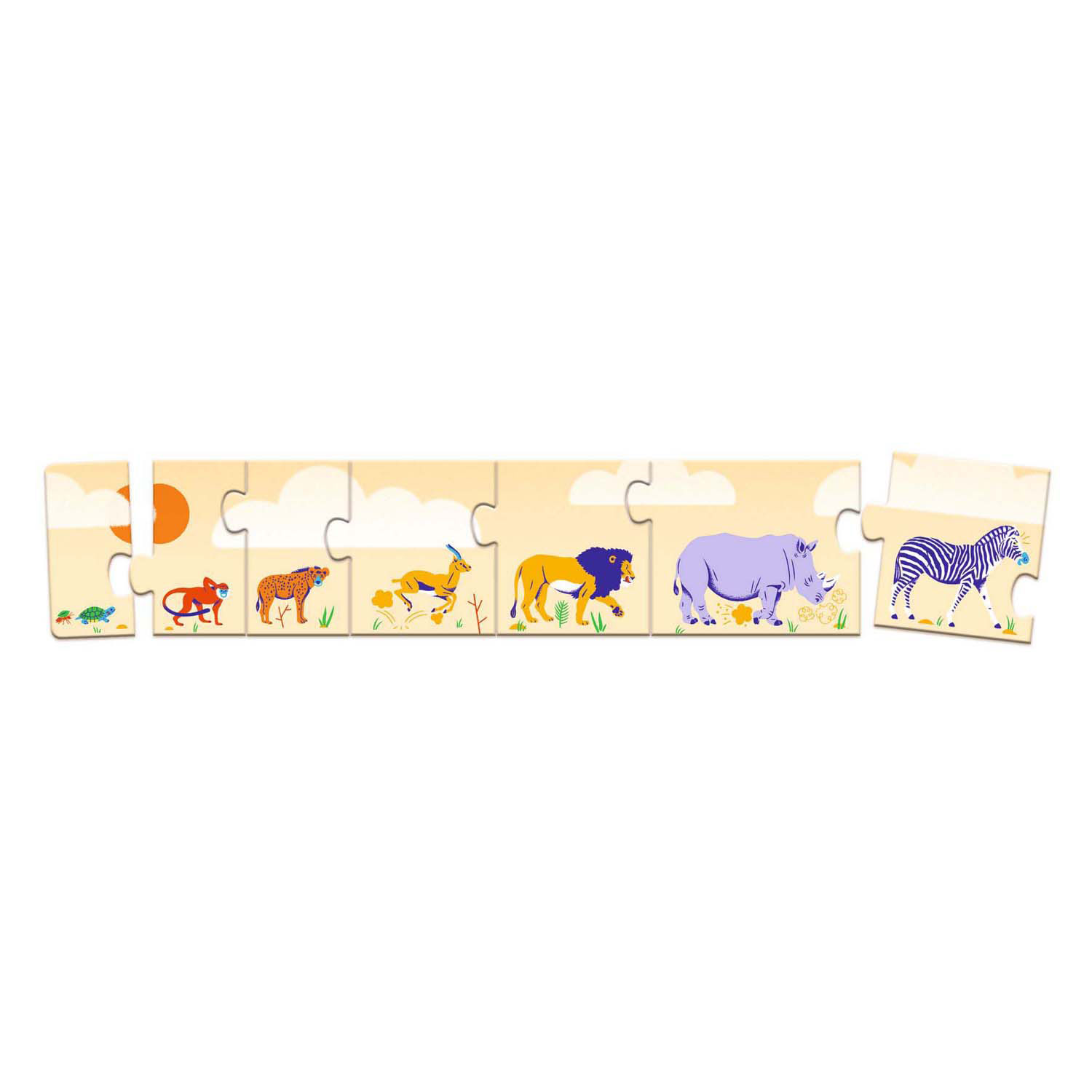 Djeco Puzzel Savannedieren - 10st. 