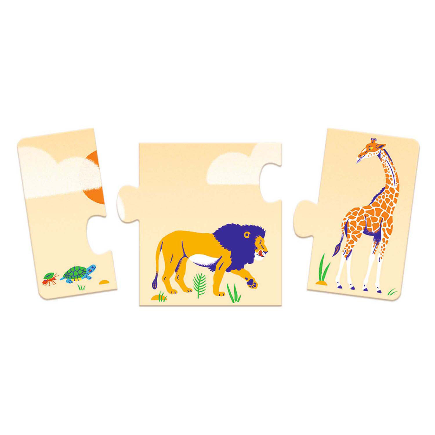 Djeco Puzzel Savannedieren - 10st. 