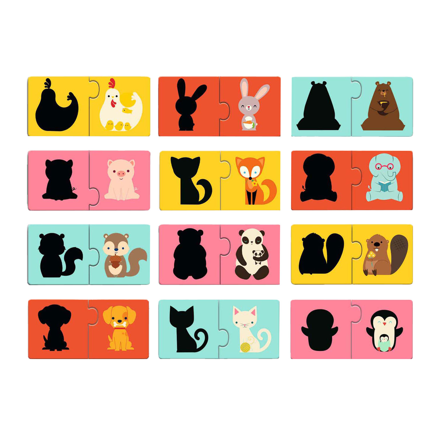 Djeco Puzzel Duo Dieren - 12st.