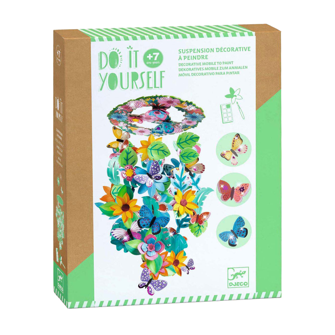 Djeco DIY - Bloemenmobiel incl 8 Kleuren Plakkaatverf