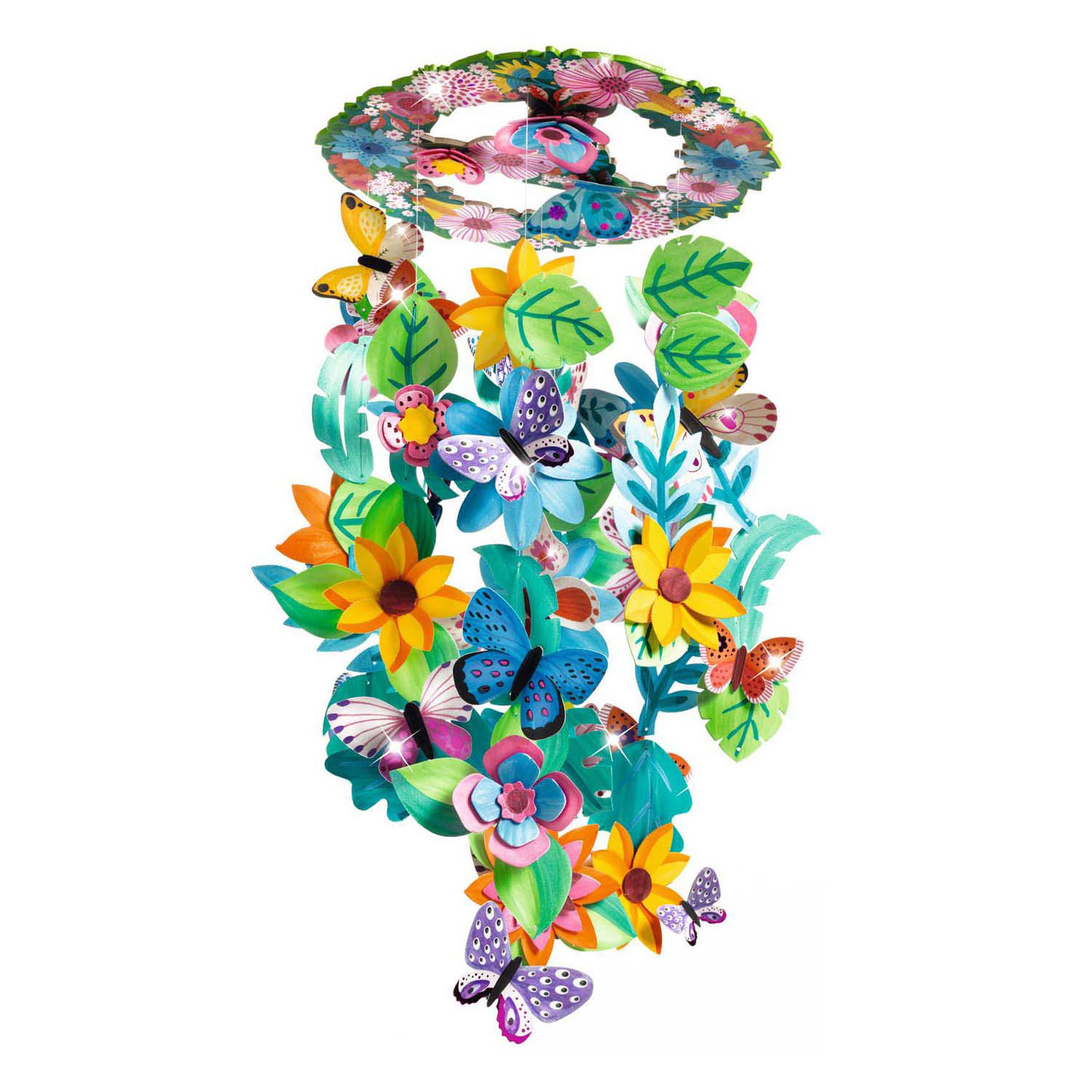 Djeco DIY - Bloemenmobiel incl 8 Kleuren Plakkaatverf