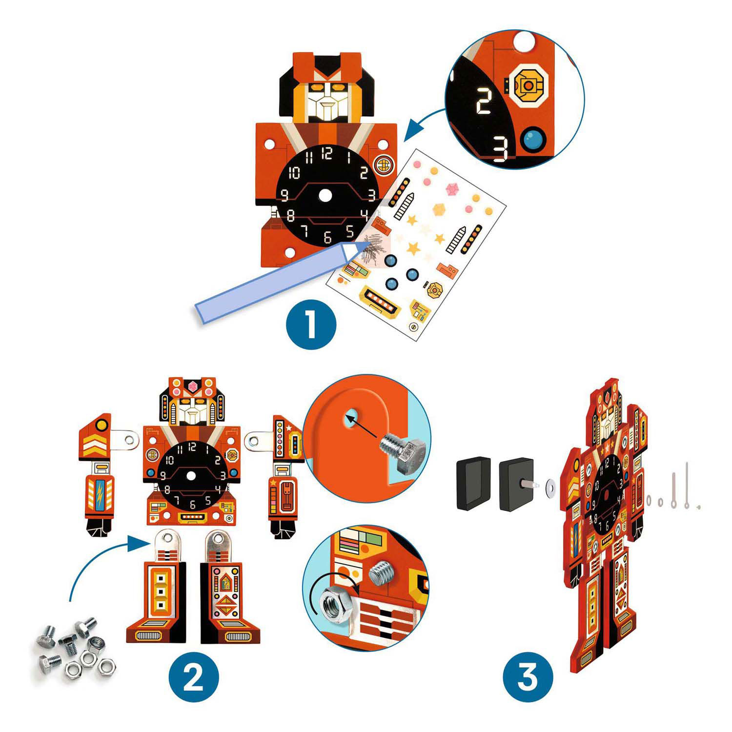 Djeco DIY - Knutselset Robot Klok