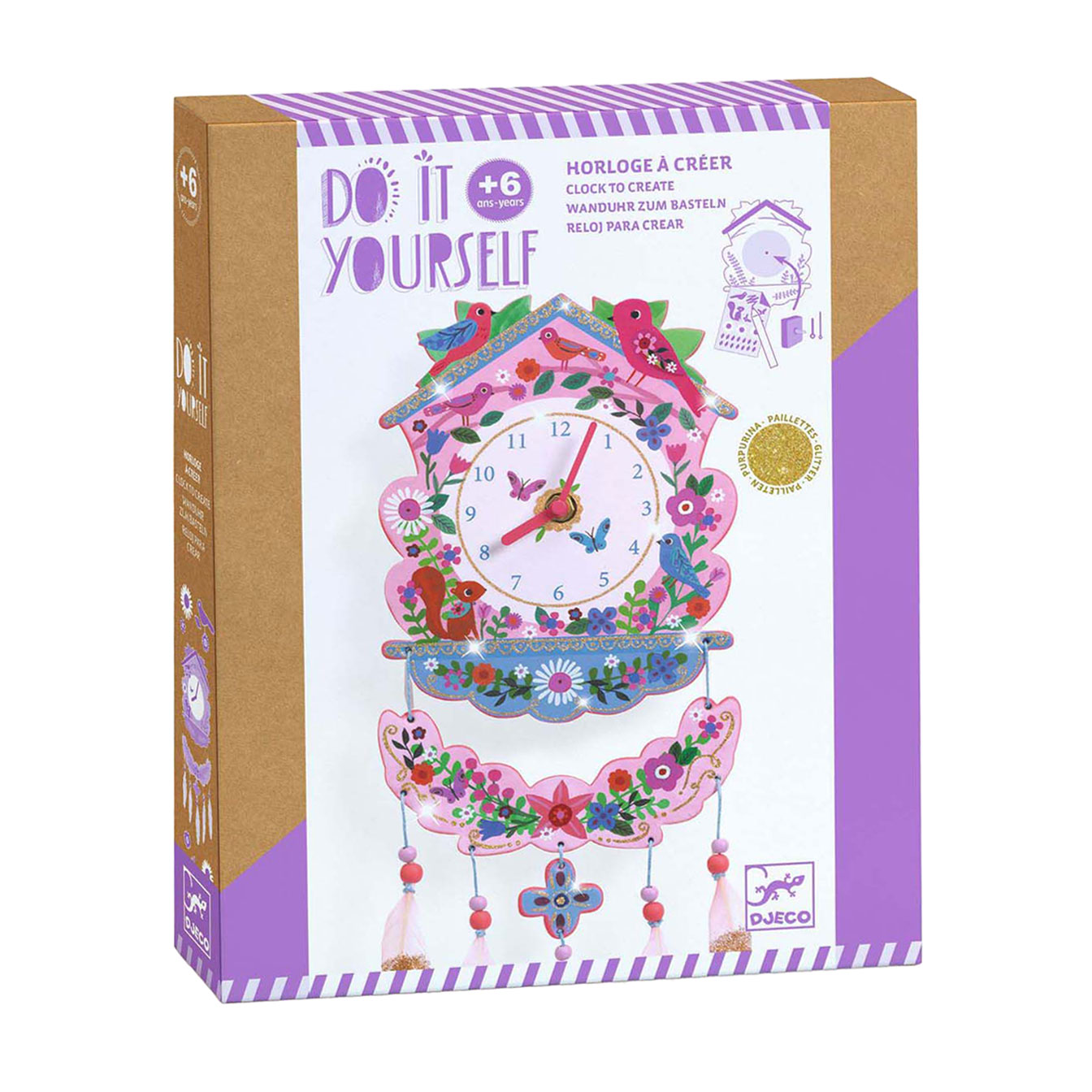 Djeco DIY - Knutselset Klok in Elkaar Zetten