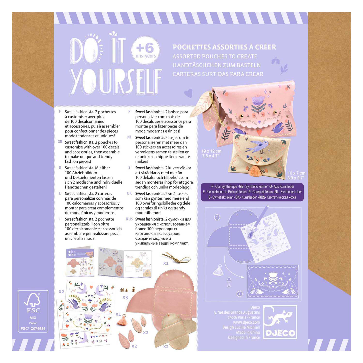 Djeco DIY - Knutselset Tasje en Portemonnee