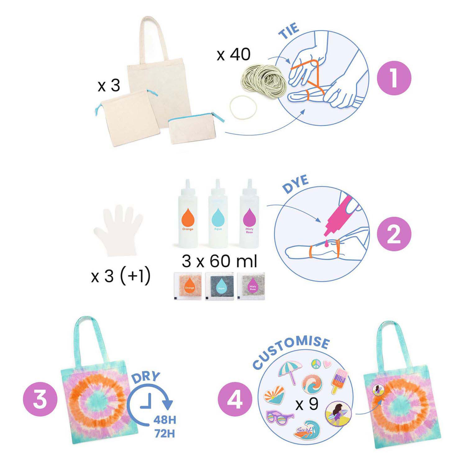 Djeco DIY - Knutselset Tie-dye