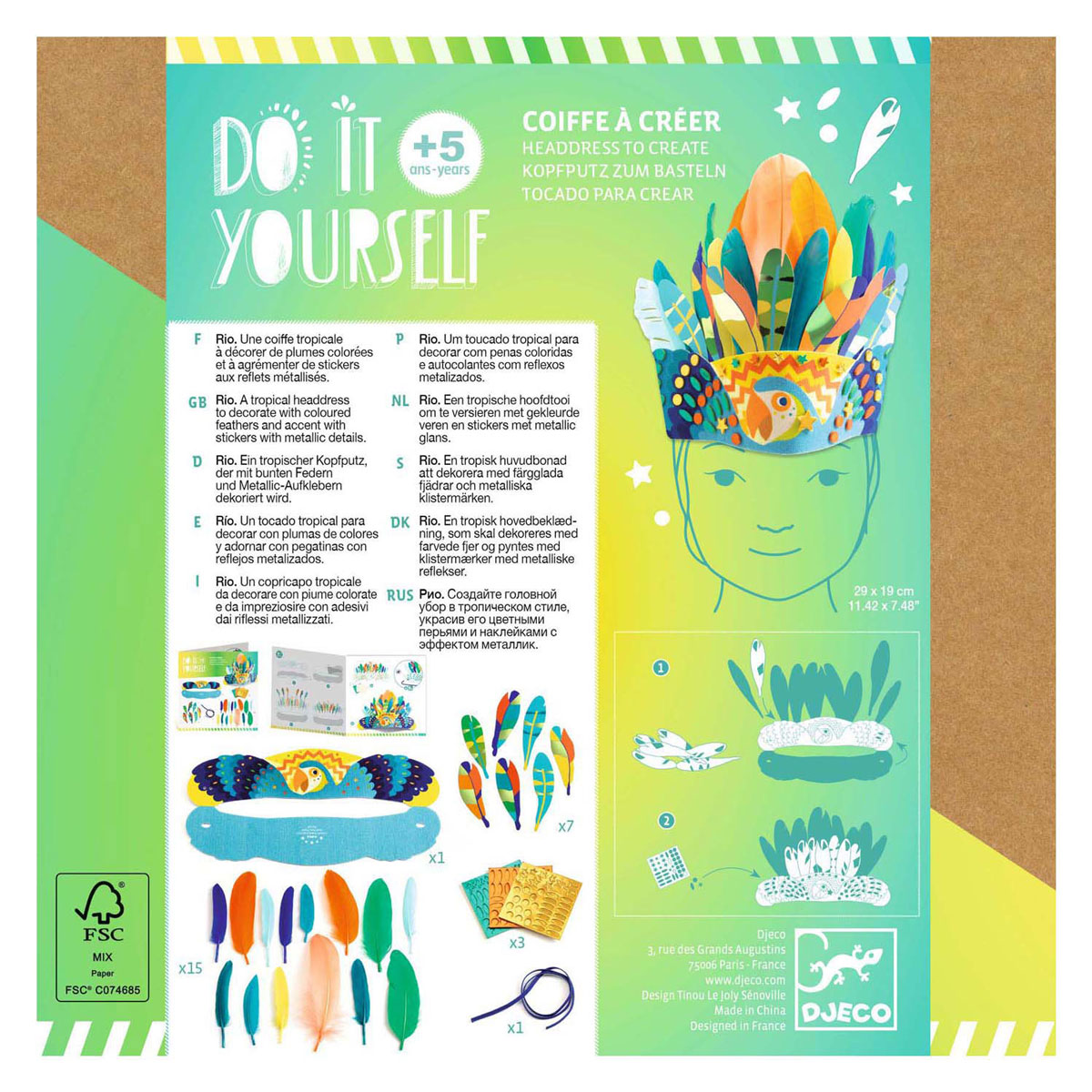 Djeco DIY - Knutselset Tropisch Hoofdtooi
