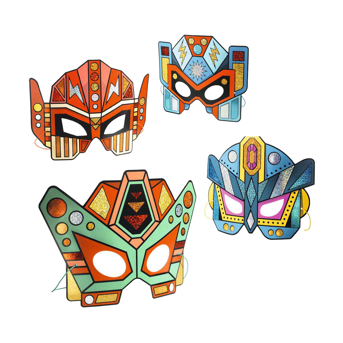 Djeco DIY - Masker Super Robots - 4 Maskers