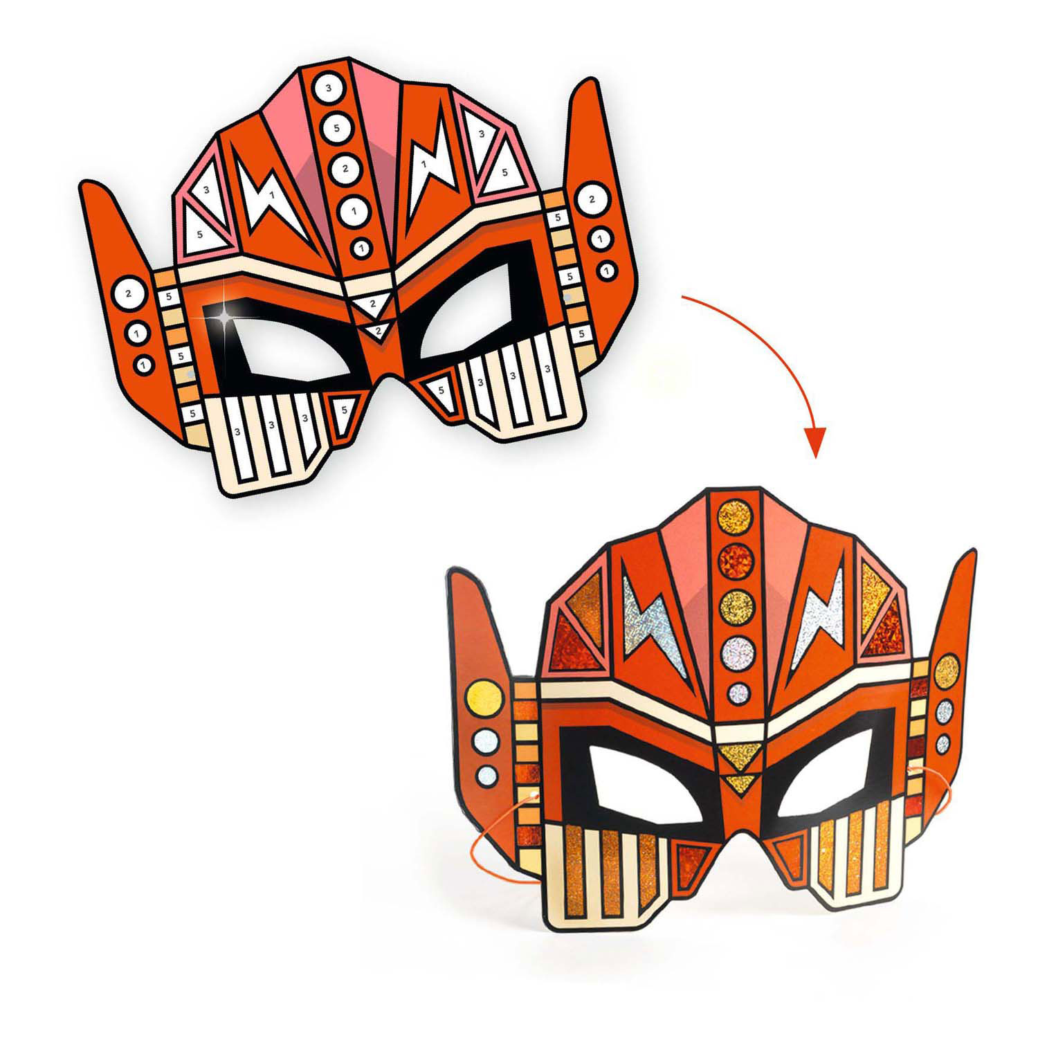 Djeco DIY - Masker Super Robots - 4 Maskers