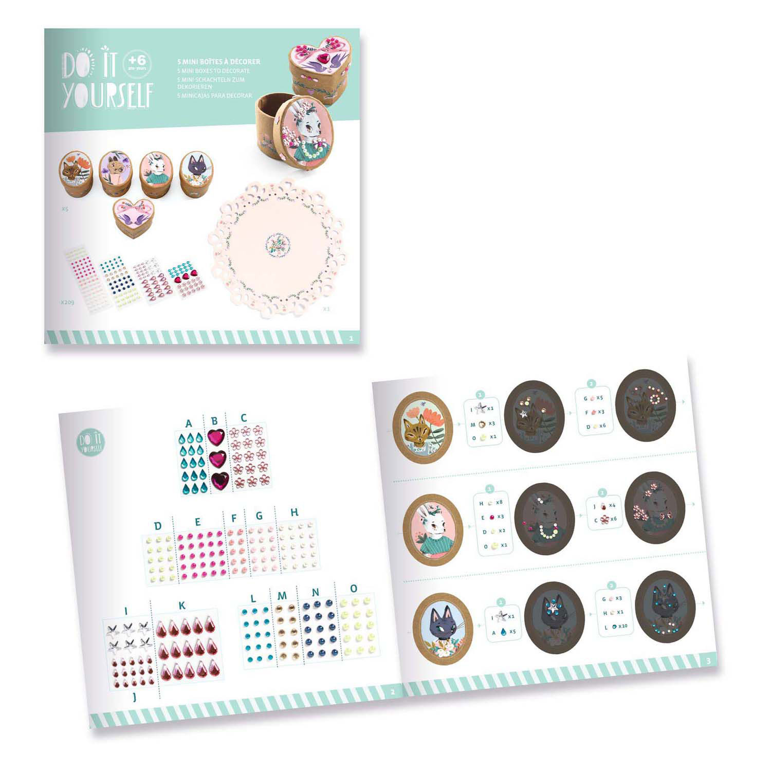 Djeco DIY - Knutsel Doosjes - 5st. 