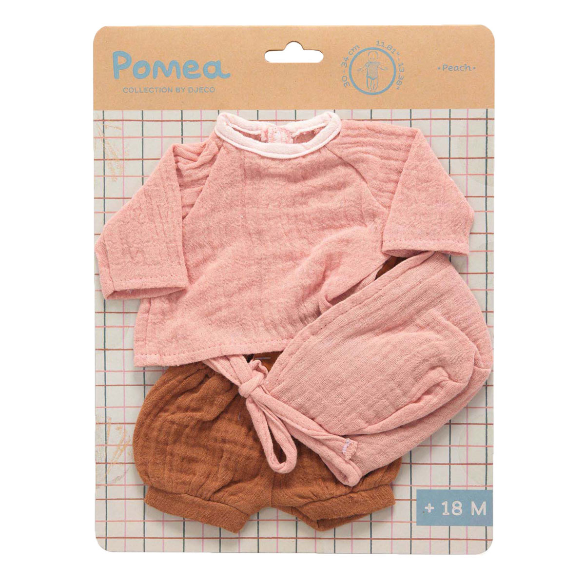 Djeco Perzik Outfit voor Poppen - 3dlg.