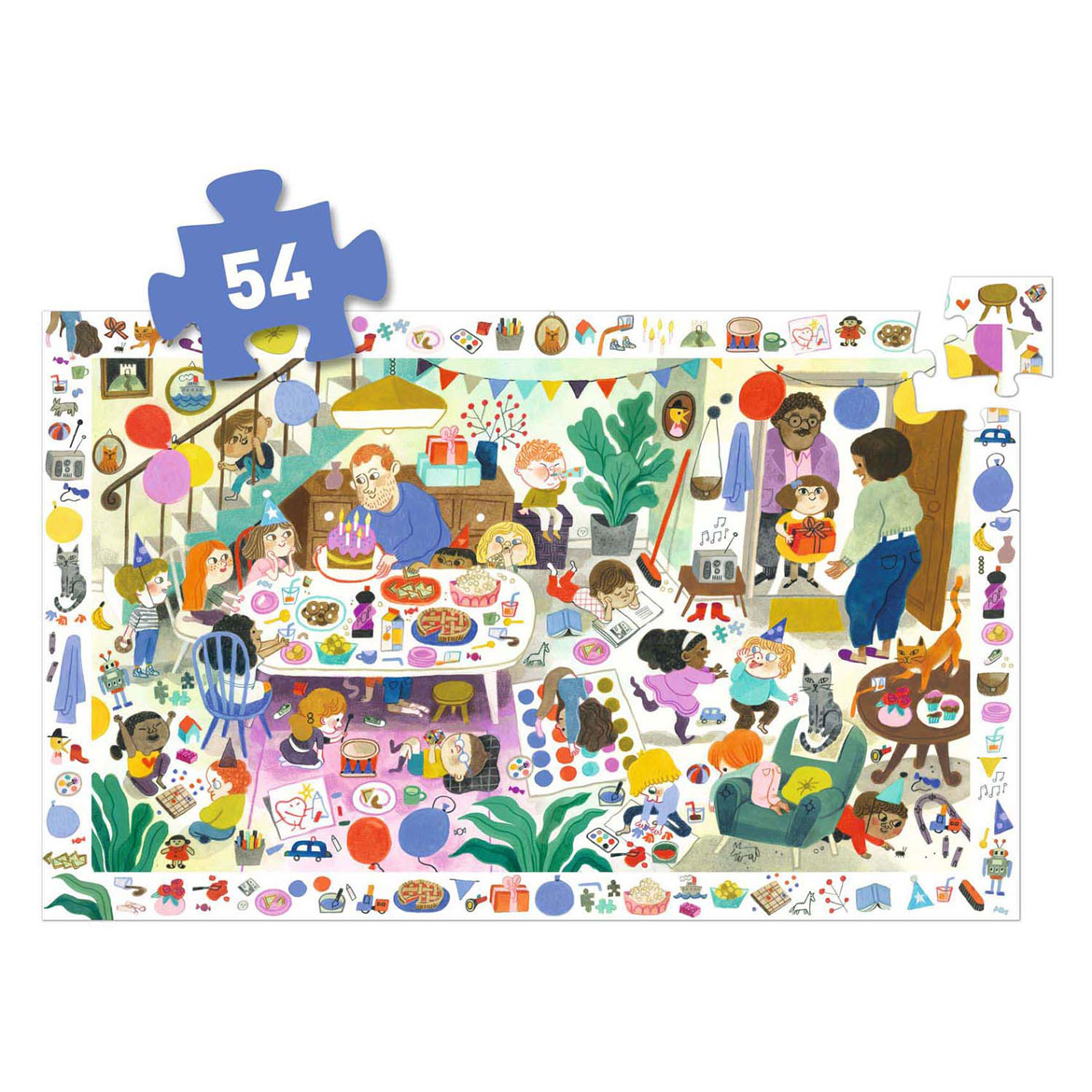 Djeco Zoekpuzzel Verjaardsfeestje - 54st.