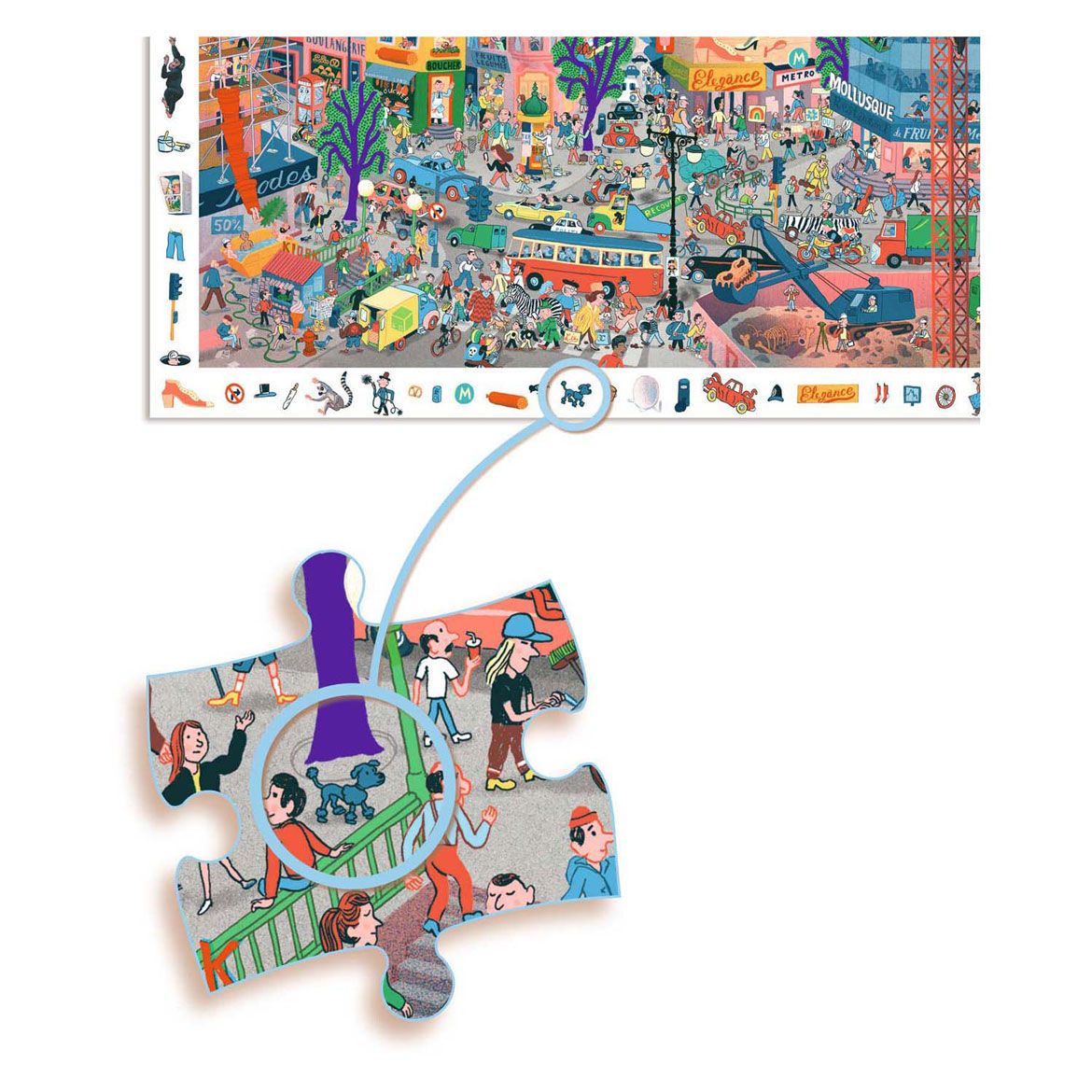 Djeco Zoekpuzzel Dierentuin Dieren - 200st.
