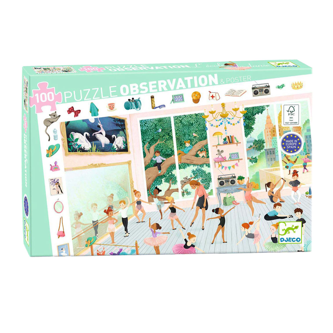 Djeco Zoekpuzzel Dansschool - 100st.