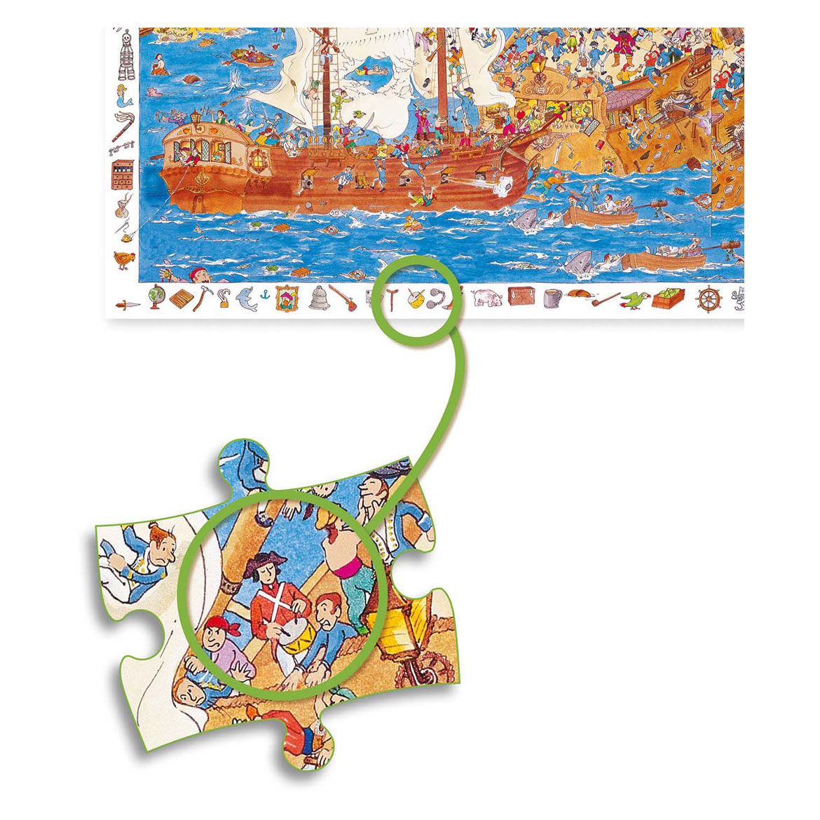 Djeco Legpuzzel Piraten - 100st.