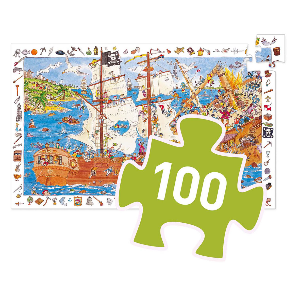 Djeco Legpuzzel Piraten - 100st.