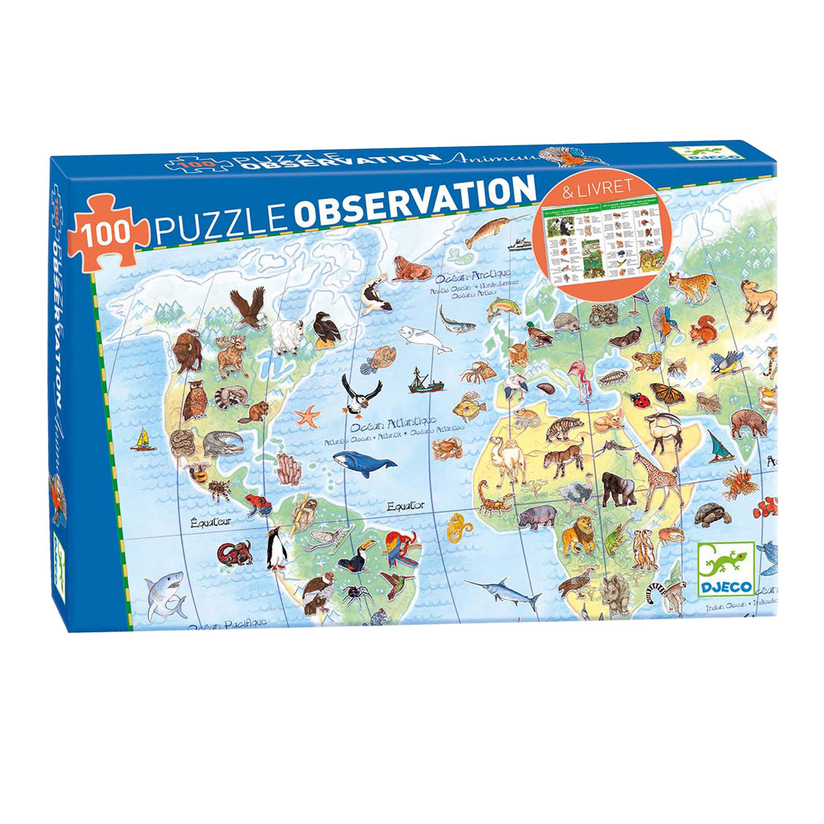 Djeco Legpuzzel Dieren van de Wereld - 100st. 