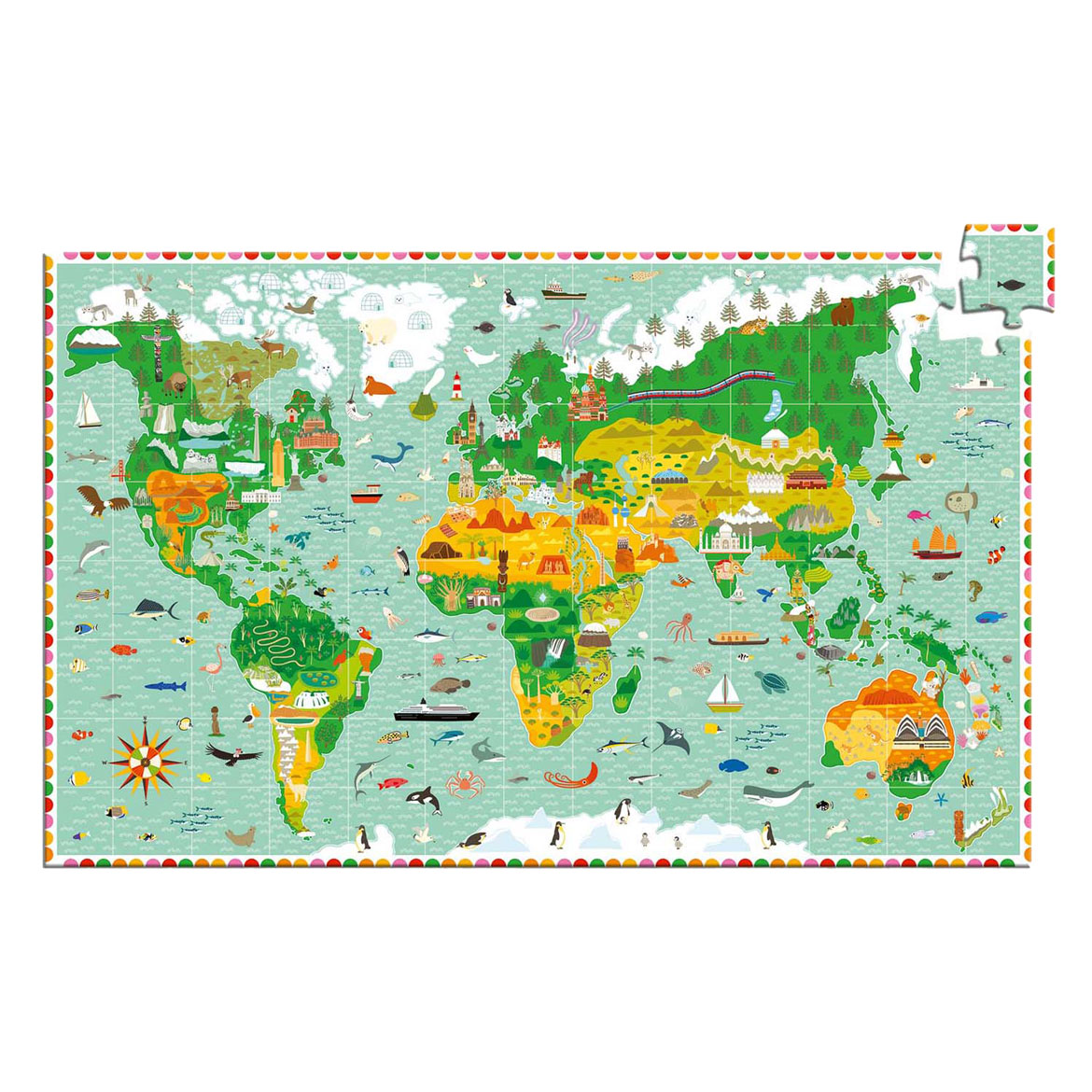 Djeco Legpuzzel Wereld - 200st. 