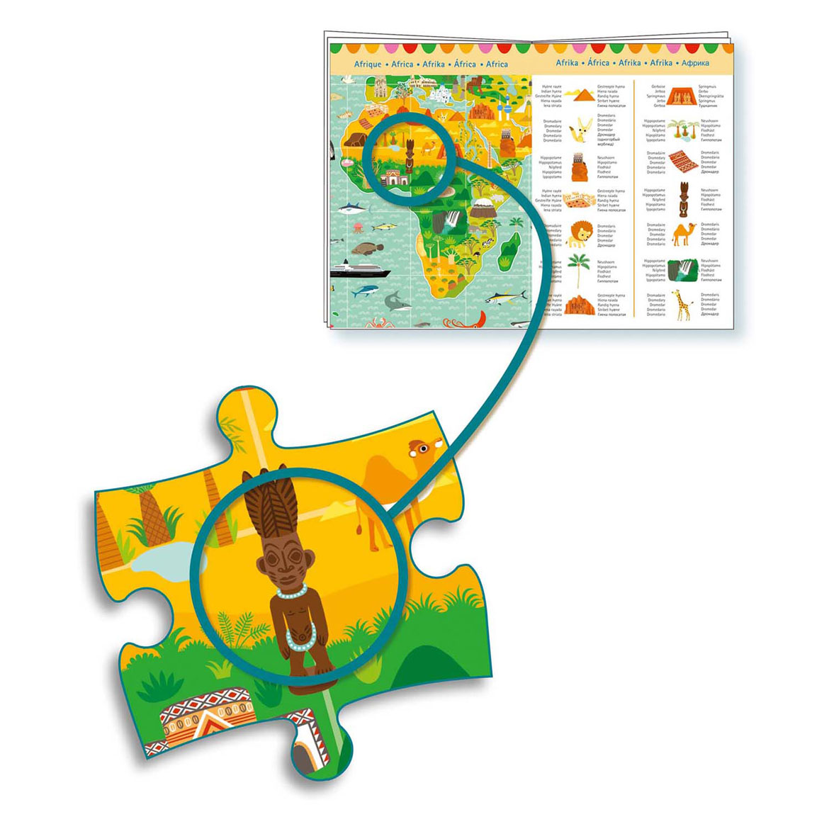 Djeco Legpuzzel Wereld - 200st. 
