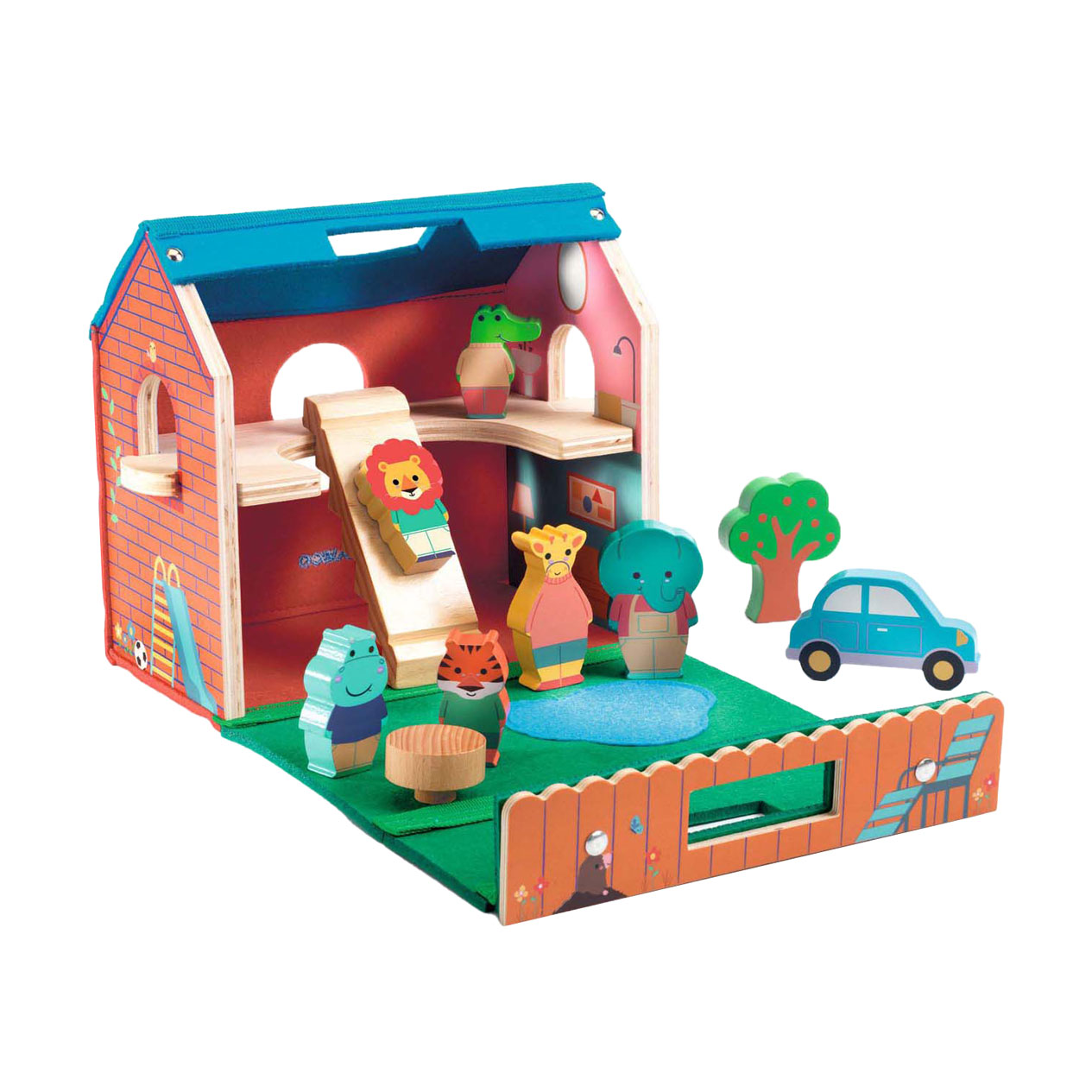 Djeco Houten Huis met 7 Figuren Djeco Houten Huis met 7 Figuren